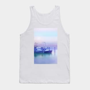 Moored Boats In the Early Morning Fog Tank Top